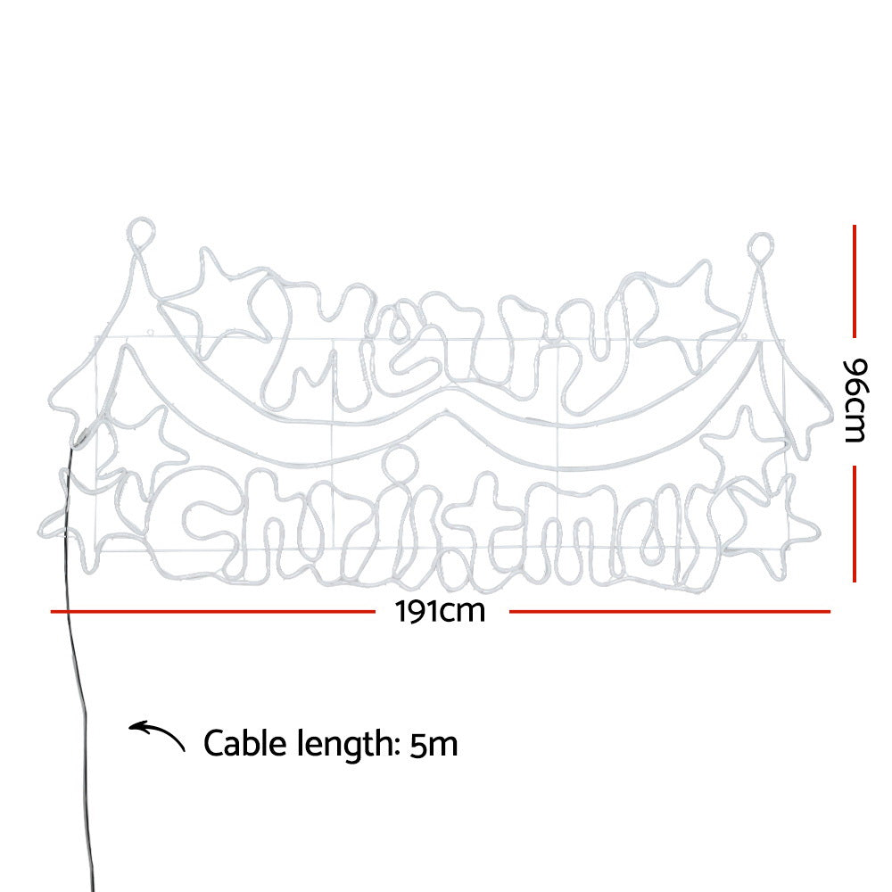 96cm Merry Christmas LED Motif Lights - Homecoze