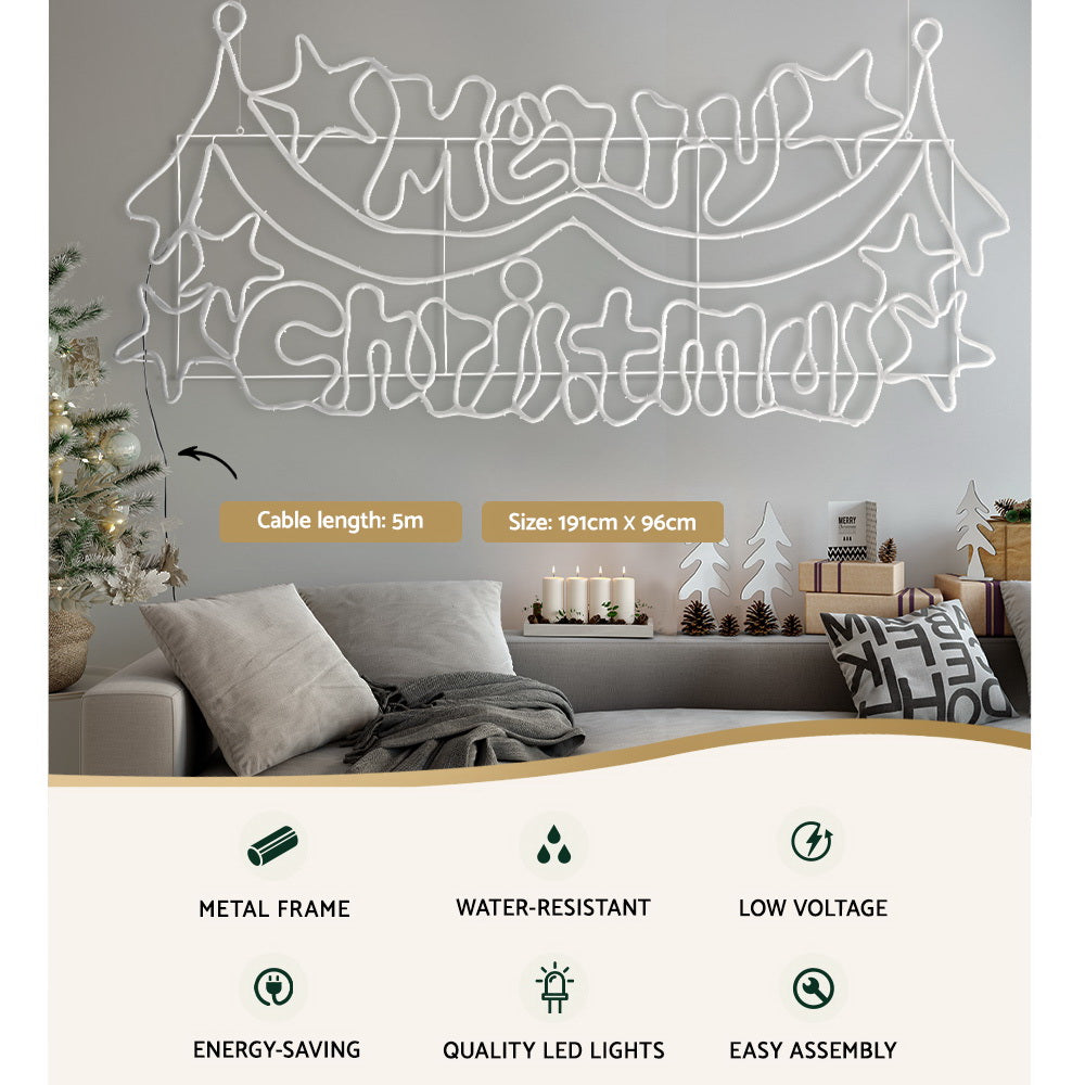 96cm Merry Christmas LED Motif Lights - Homecoze