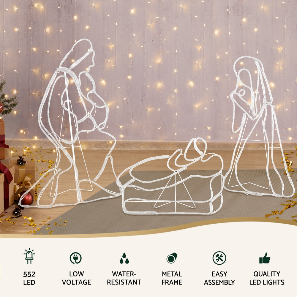 112cm Nativity Scene LED Motif Lights - Homecoze