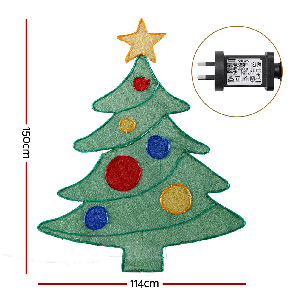 Jingle Jollys Christmas Lights 150cm Motif 220 LED Rope Light Outdoor Decoration - Homecoze