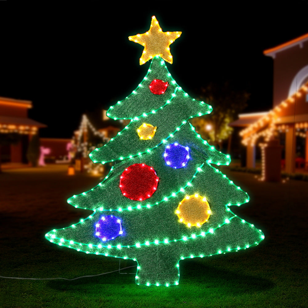 Jingle Jollys Christmas Lights 150cm Motif 220 LED Rope Light Outdoor Decoration - Homecoze