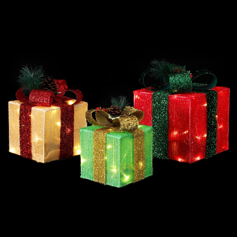 25cm Christmas Presents 3D Motif Light Battery LED - Homecoze