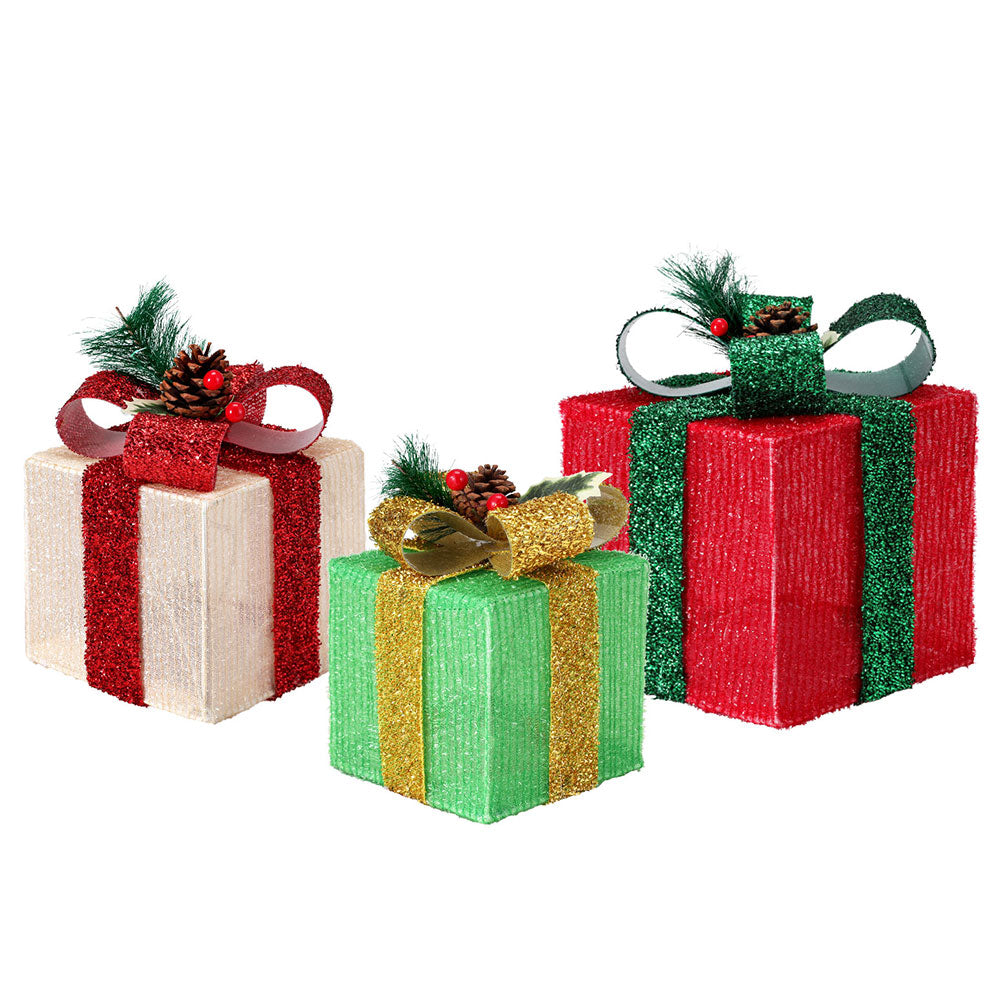 25cm Christmas Presents 3D Motif Light Battery LED - Homecoze