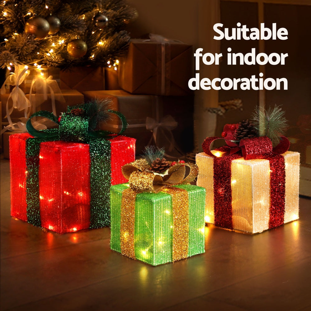 25cm Christmas Presents 3D Motif Light Battery LED - Homecoze