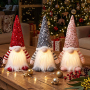 3PC Light-Up Christmas Gnome Decorations 30cm