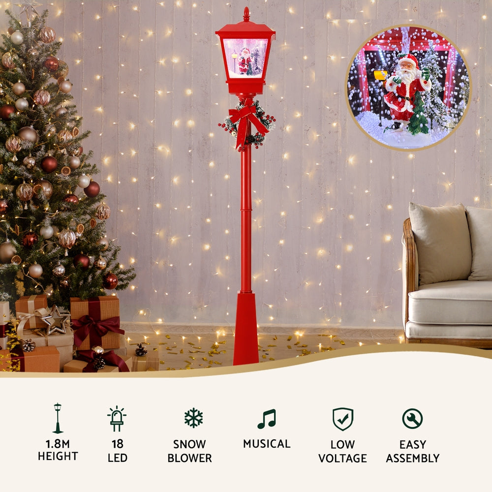1.8m Christmas Lamp Post LED Motif Light with Music