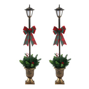 Jingle Jollys Christmas Lights 125cm Lamp Post 50 LED Fairy Light Decorations - Homecoze