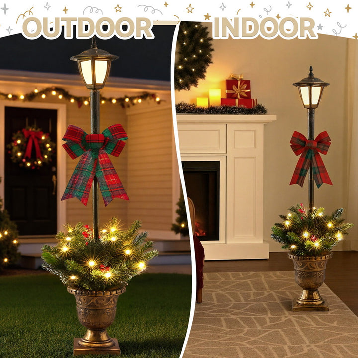 Jingle Jollys Christmas Lights 125cm Lamp Post 50 LED Fairy Light Decorations - Homecoze