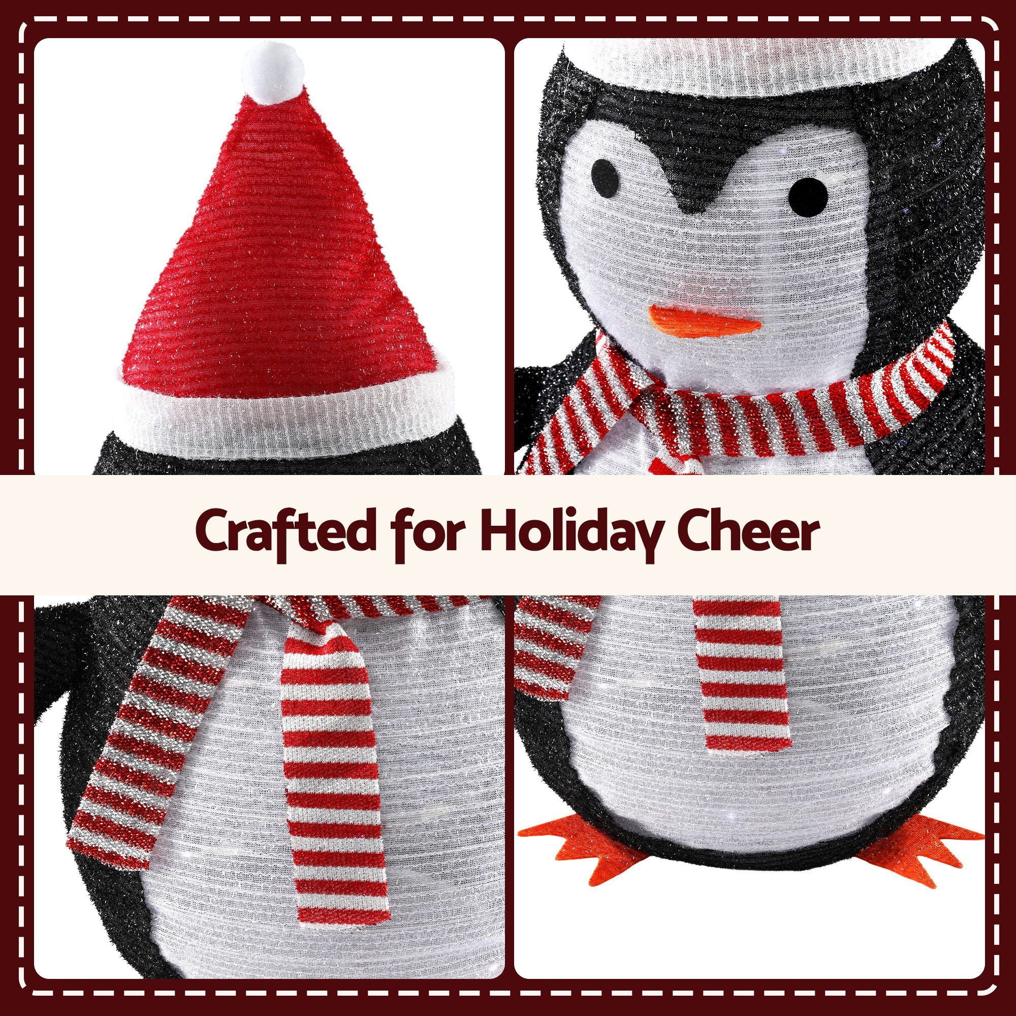 70cm Pop-Up 3D Penguin LED Christmas Motif Light
