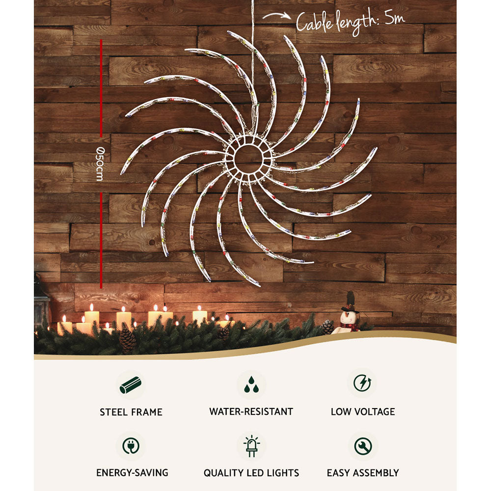 50cm Animated LED Spinner Christmas Motif Light