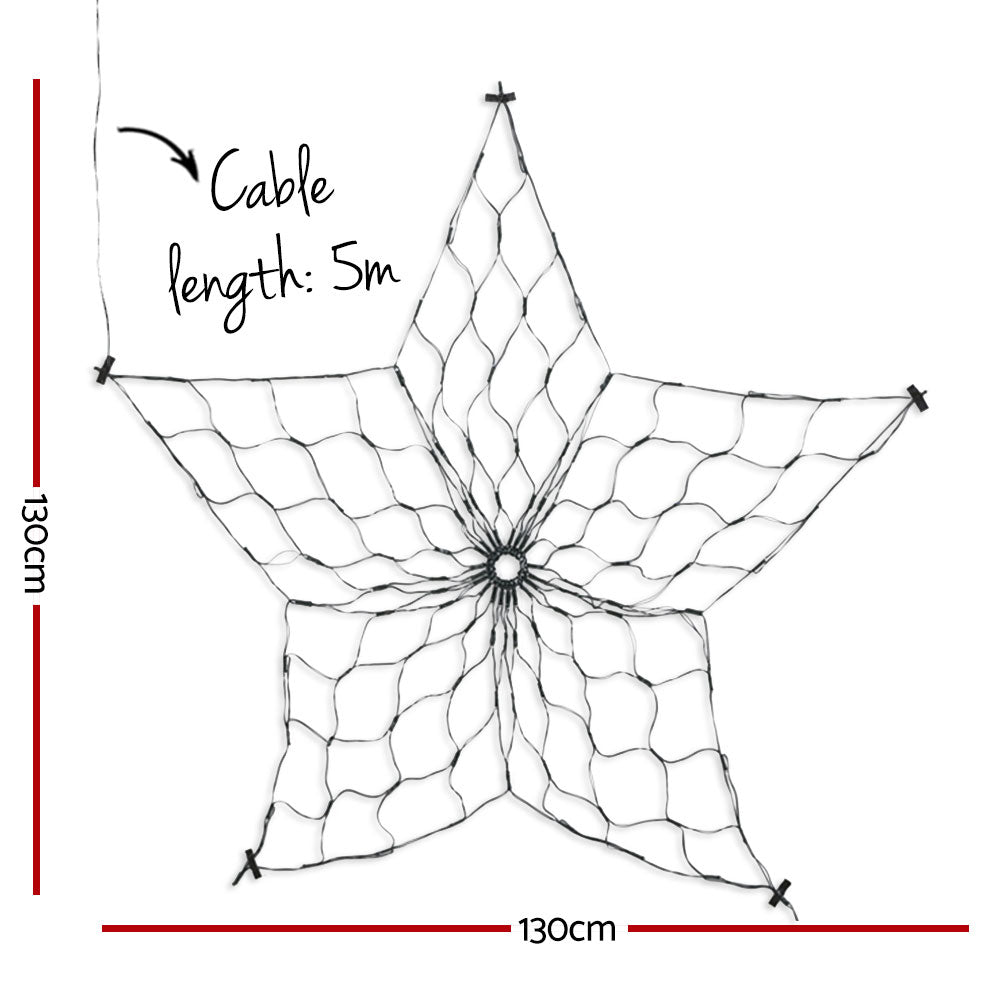 130cm Solar Powered Snowflake LED Christmas Motif Light
