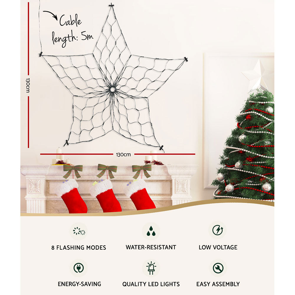 130cm Solar Powered Snowflake LED Christmas Motif Light