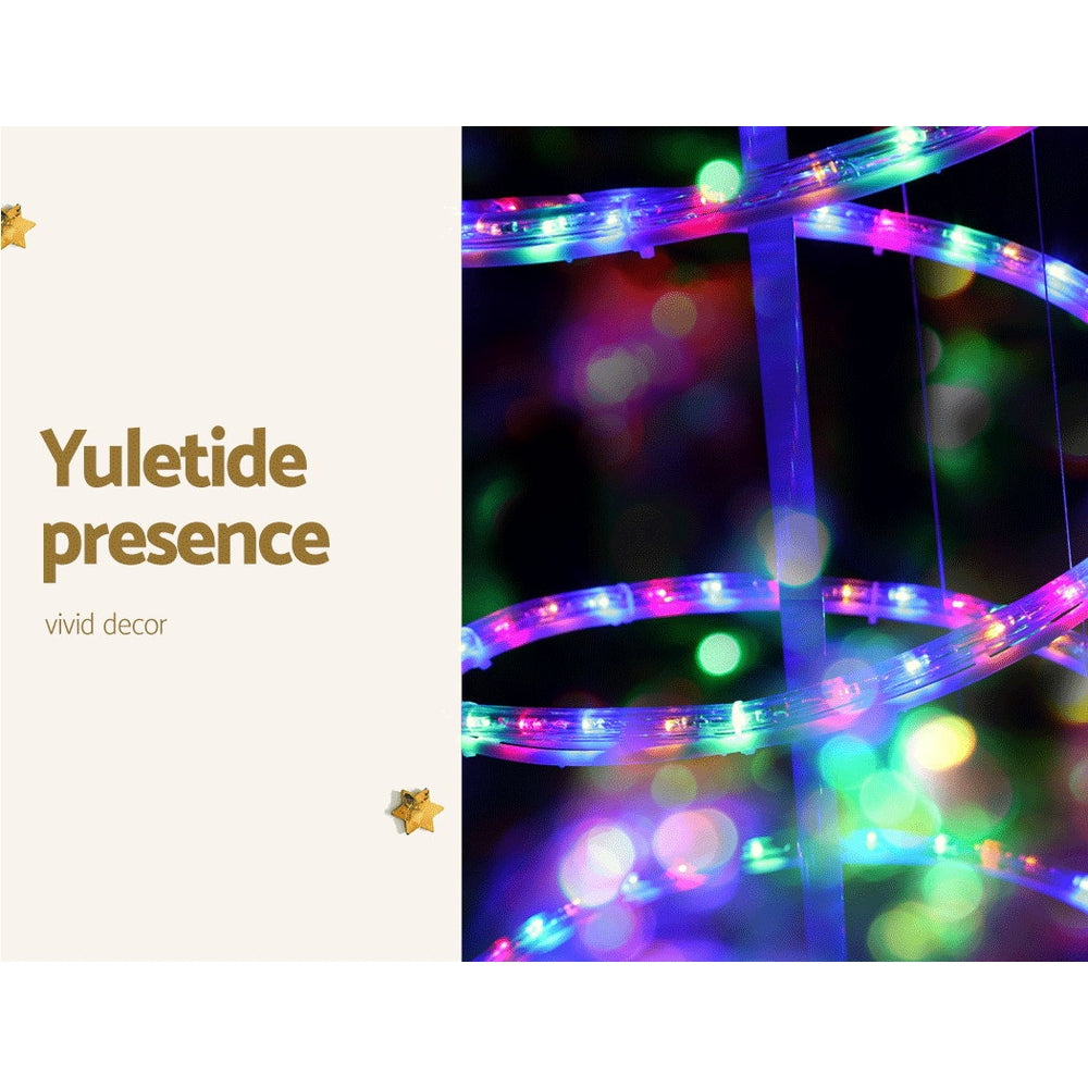 6FT LED Spiral Christmas Tree Motif Light - Multicolour