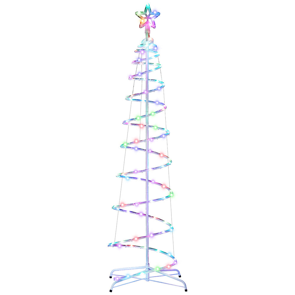 Jingle Jollys Christmas Tree 1.8m 100 RGB LED Rope Lights Xmas Trees Decoration - Homecoze