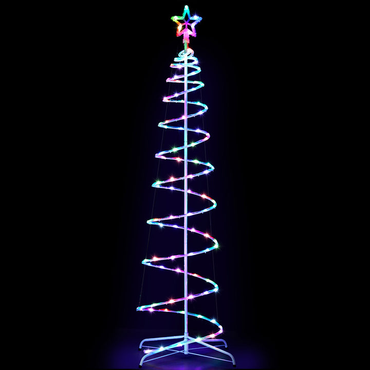 Jingle Jollys Christmas Tree 1.8m 100 RGB LED Rope Lights Xmas Trees Decoration - Homecoze