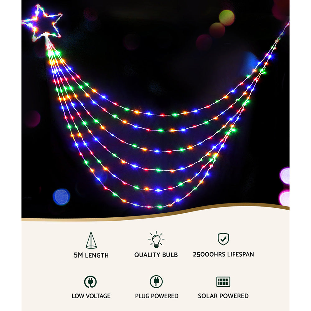 5m Solar Cascading Christmas Tree LED Lights