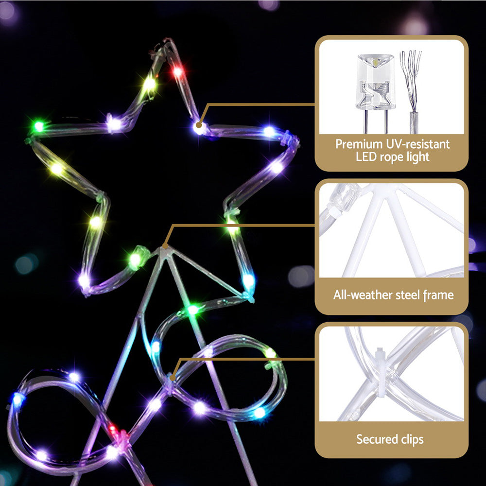 1.7m Christmas Tree RGB LED Motif Lights with Remote - Homecoze