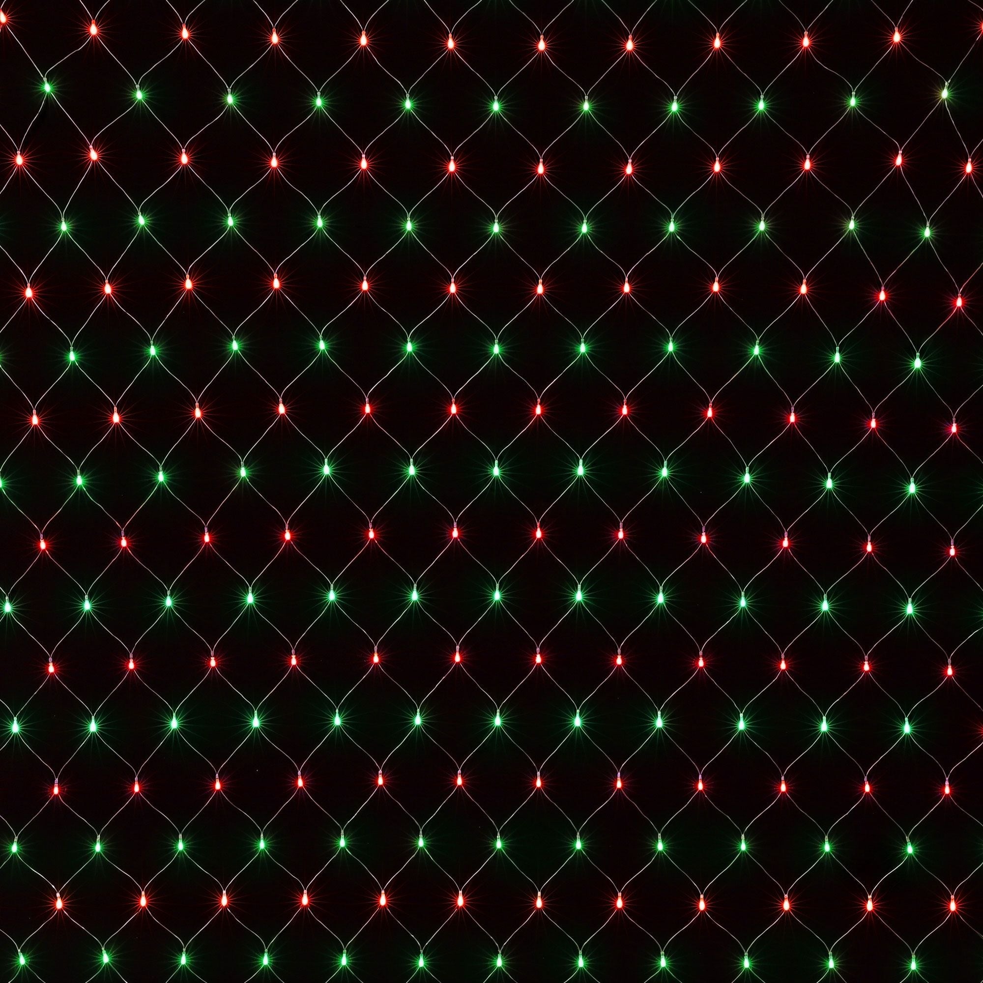 6m x 4m Net Christmas Lights 1000 LED - Red & Green