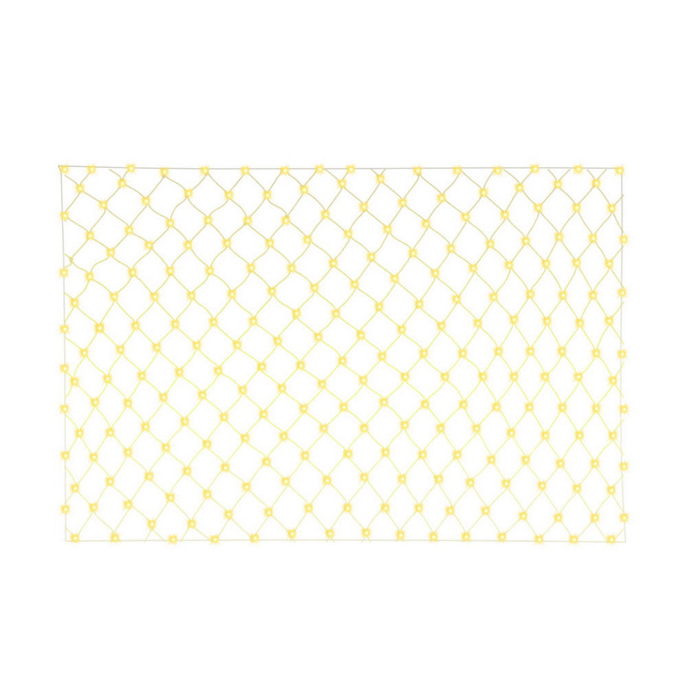 3m x 2m Solar Christmas Net Lights 504 LED - Warm White - Homecoze