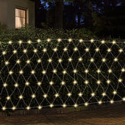 3m x 2m Solar Christmas Net Lights 504 LED - Warm White - Homecoze