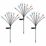 3PC Solar Firefly Christmas Path Lights 30 LED - Multicolour