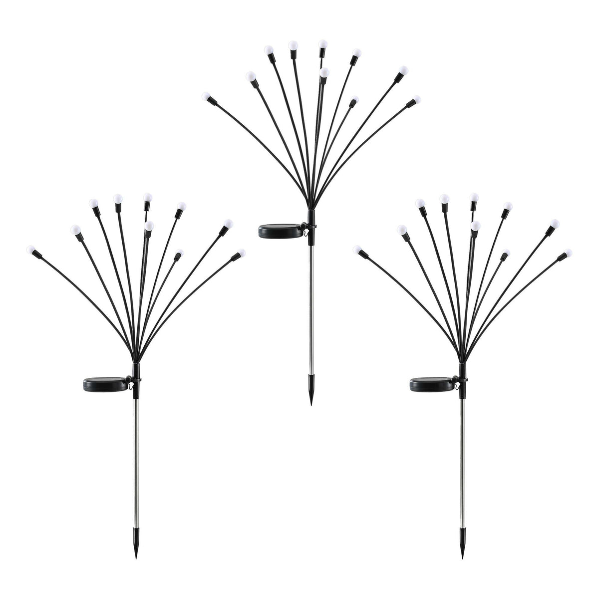 3PC Solar Firefly Christmas Path Lights 30 LED - Multicolour
