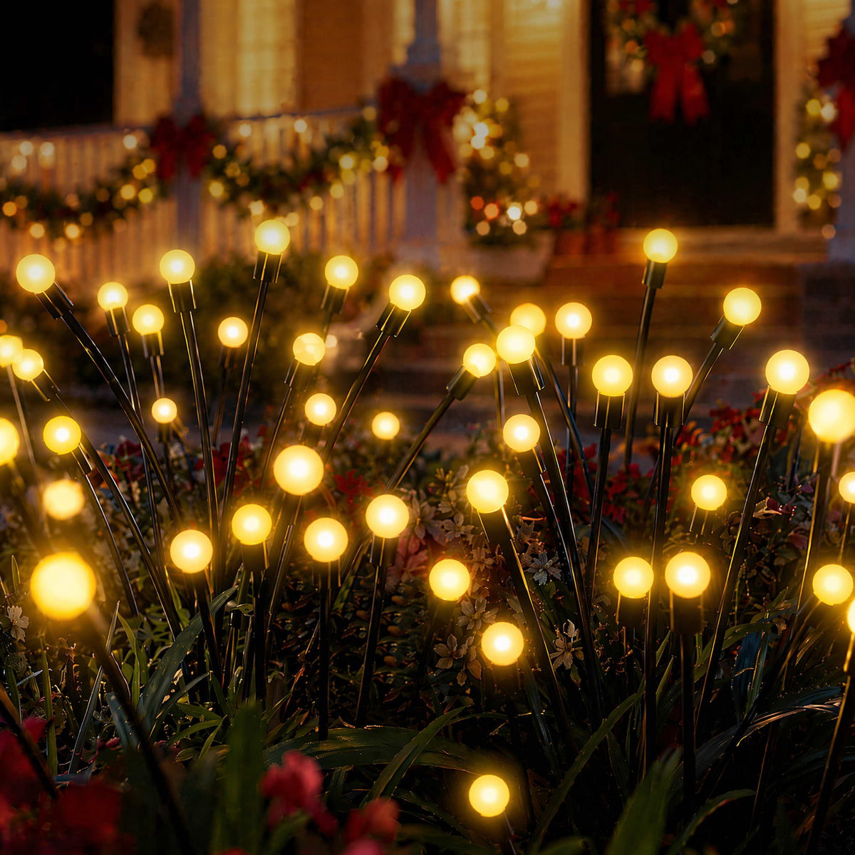 3PC Solar Firefly Christmas Path Lights 30 LED - Warm White