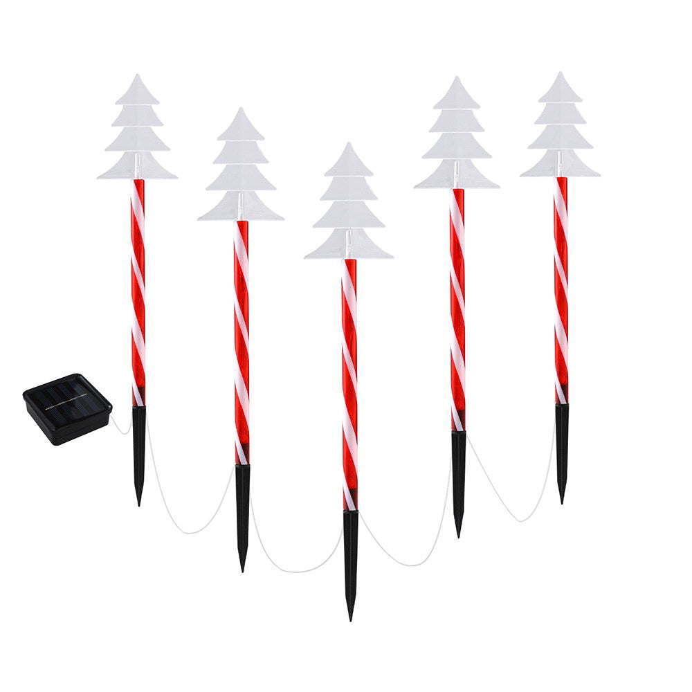5 PC Christmas Tree Path Lights Solar Powered - Homecoze