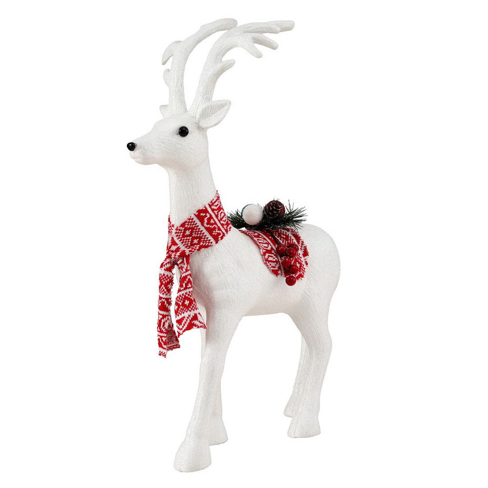 60cm Reindeer Christmas Ornament - White