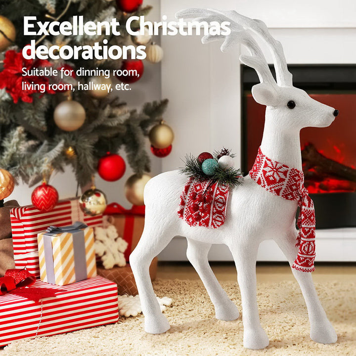 60cm Reindeer Christmas Ornament - White