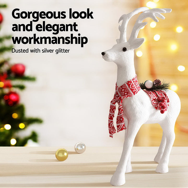 60cm Reindeer Christmas Ornament - White