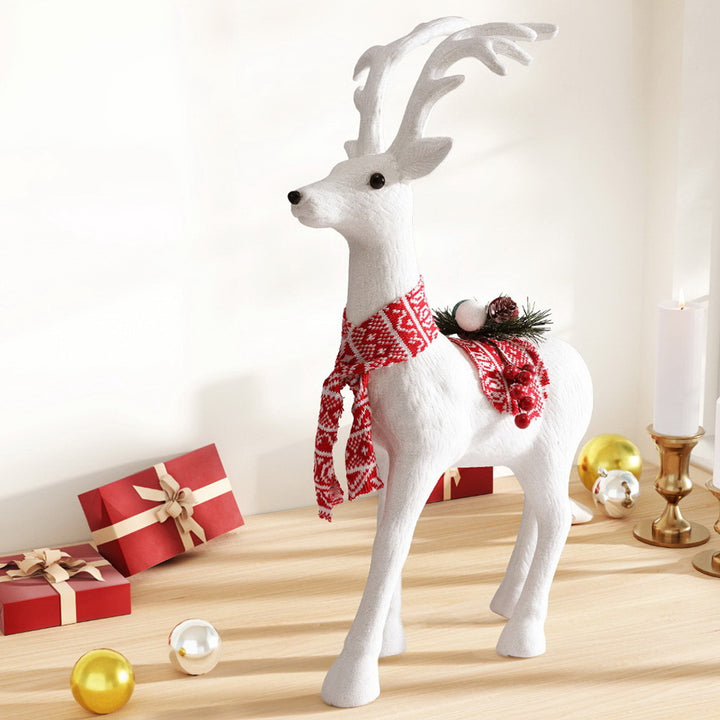 60cm Reindeer Christmas Ornament - White