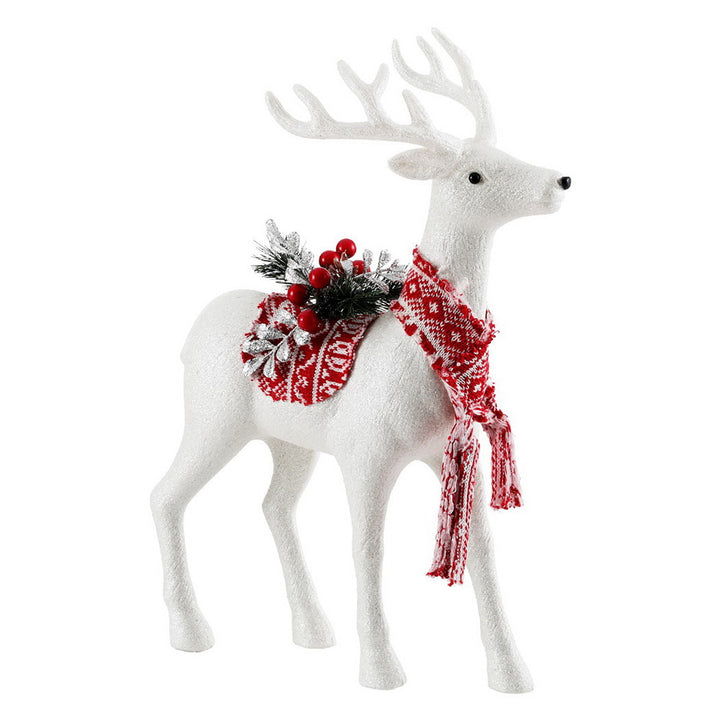 45cm Reindeer Christmas Ornament - White