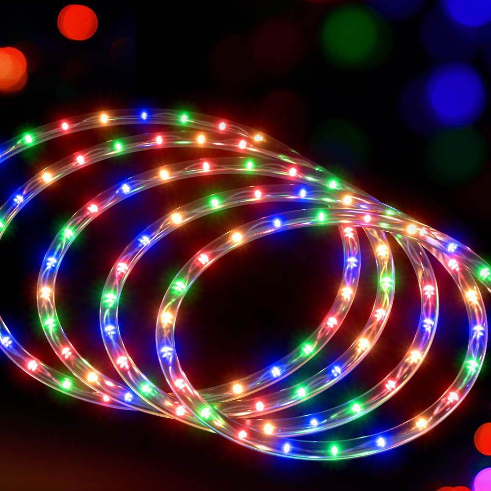 20m Christmas Rope Tube Lights 600 LED - Multicolour - Homecoze