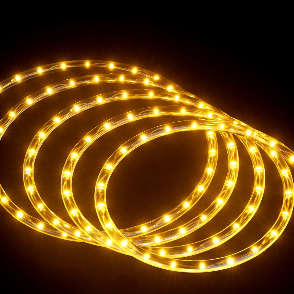 20m Christmas Rope Tube Lights 600 LED - Warm White - Homecoze