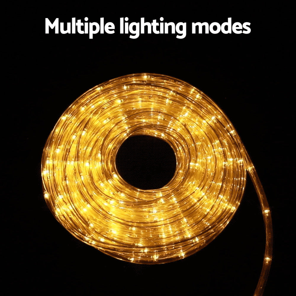 20m Christmas Rope Tube Lights 600 LED - Warm White - Homecoze