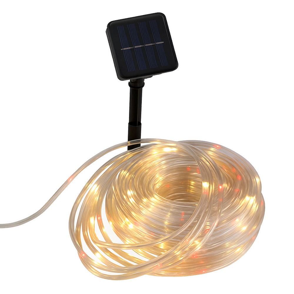 30m Solar LED Christmas Rope Lights 300 LED - Multicolour