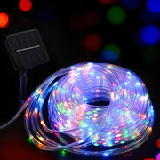 30m Solar LED Christmas Rope Lights 300 LED - Multicolour