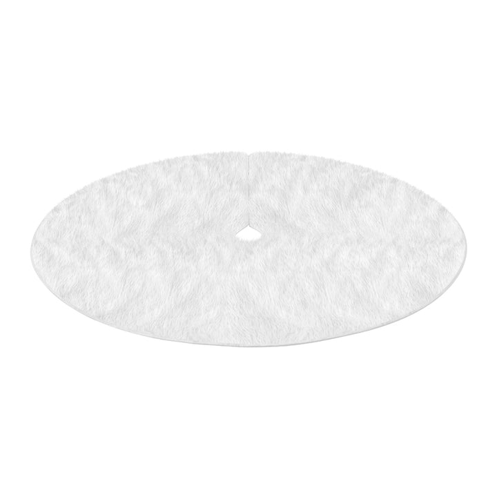 Jingle Jollys Christmas Tree Skirt 120cm Plush Xmas Fluffy Ornaments Decor White - Homecoze
