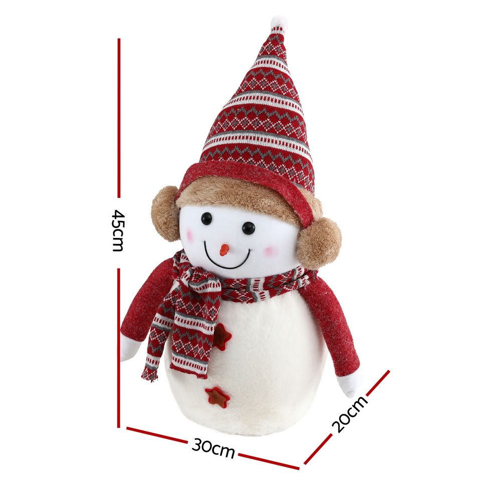45cm Plush Christmas Snowman Decoration