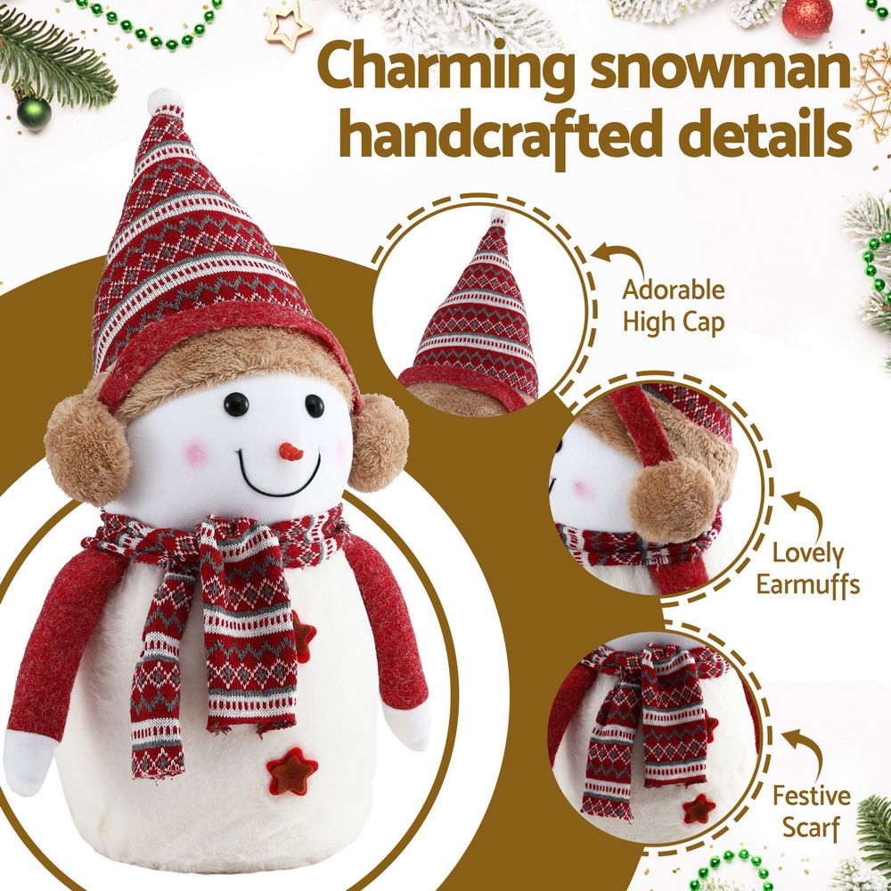 45cm Plush Christmas Snowman Decoration