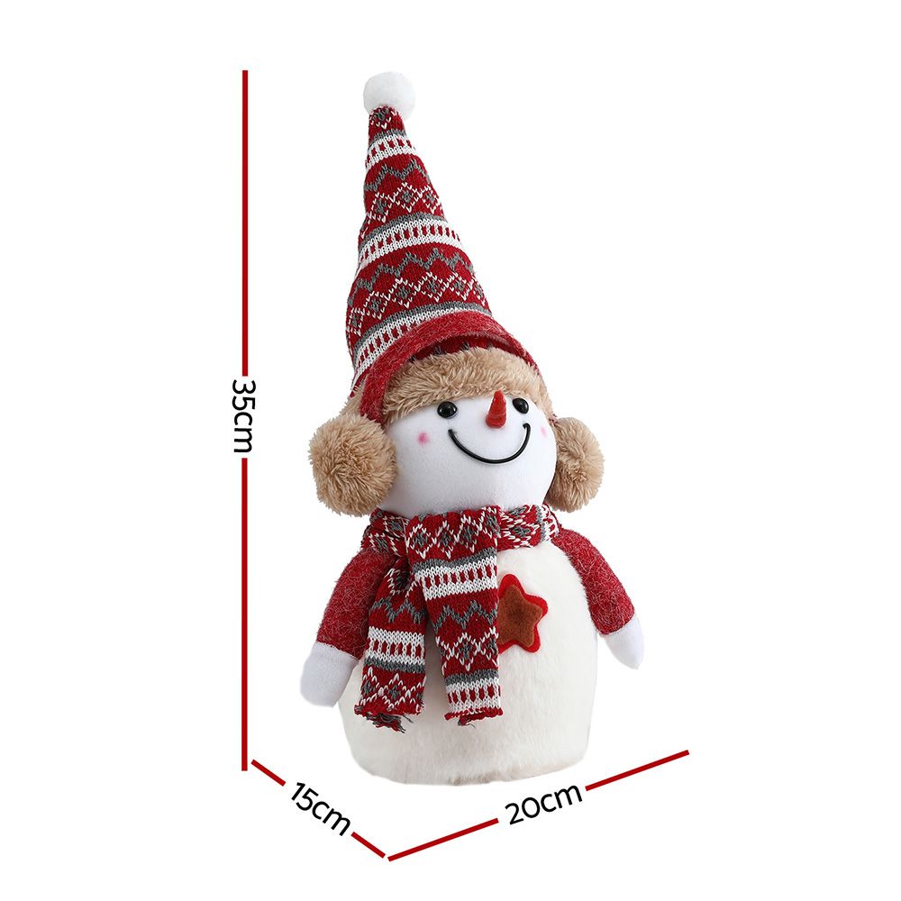 35cm Plush Christmas Snowman Decoration