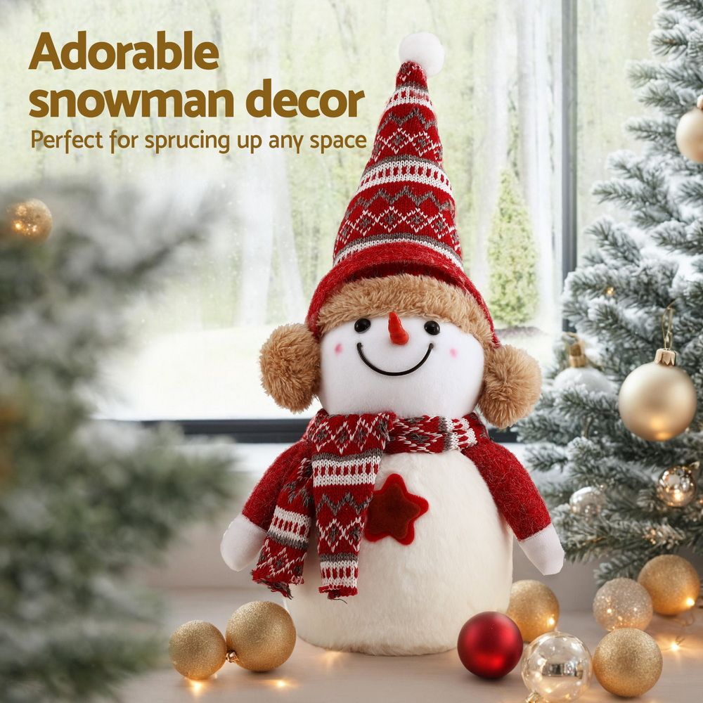 35cm Plush Christmas Snowman Decoration