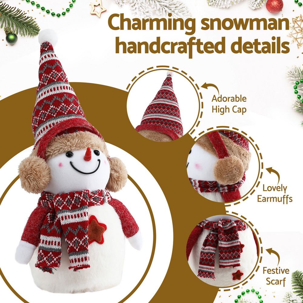 35cm Plush Christmas Snowman Decoration