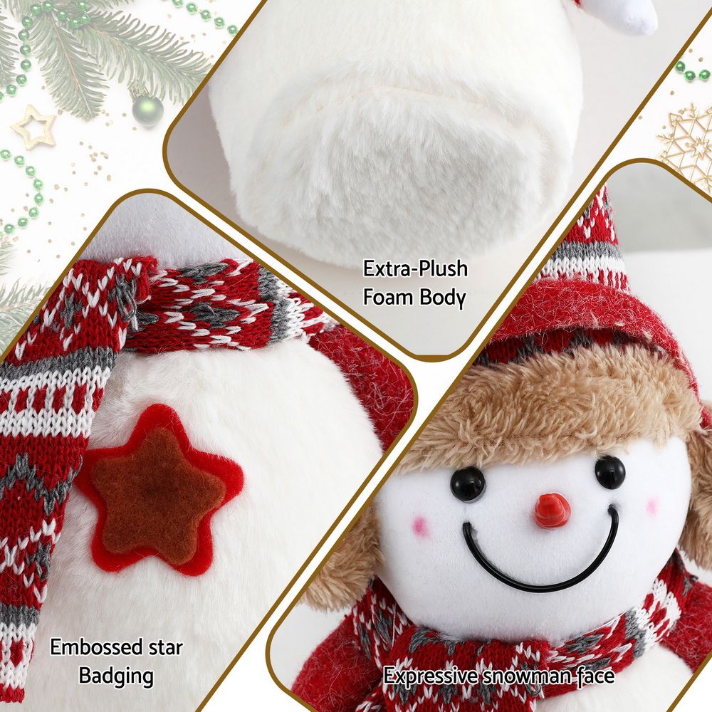 35cm Plush Christmas Snowman Decoration