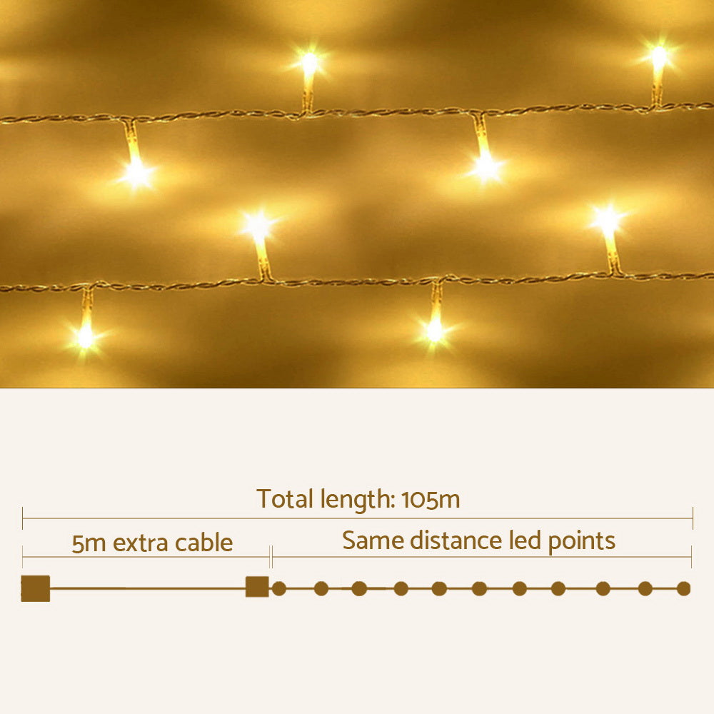 100m LED String Christmas Lights 500 LED - Warm White