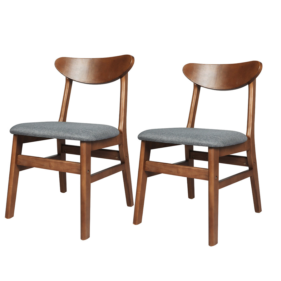 Levede 2xDining Chairs Kitchen Chair Brown 2Pack-1831592581847453696