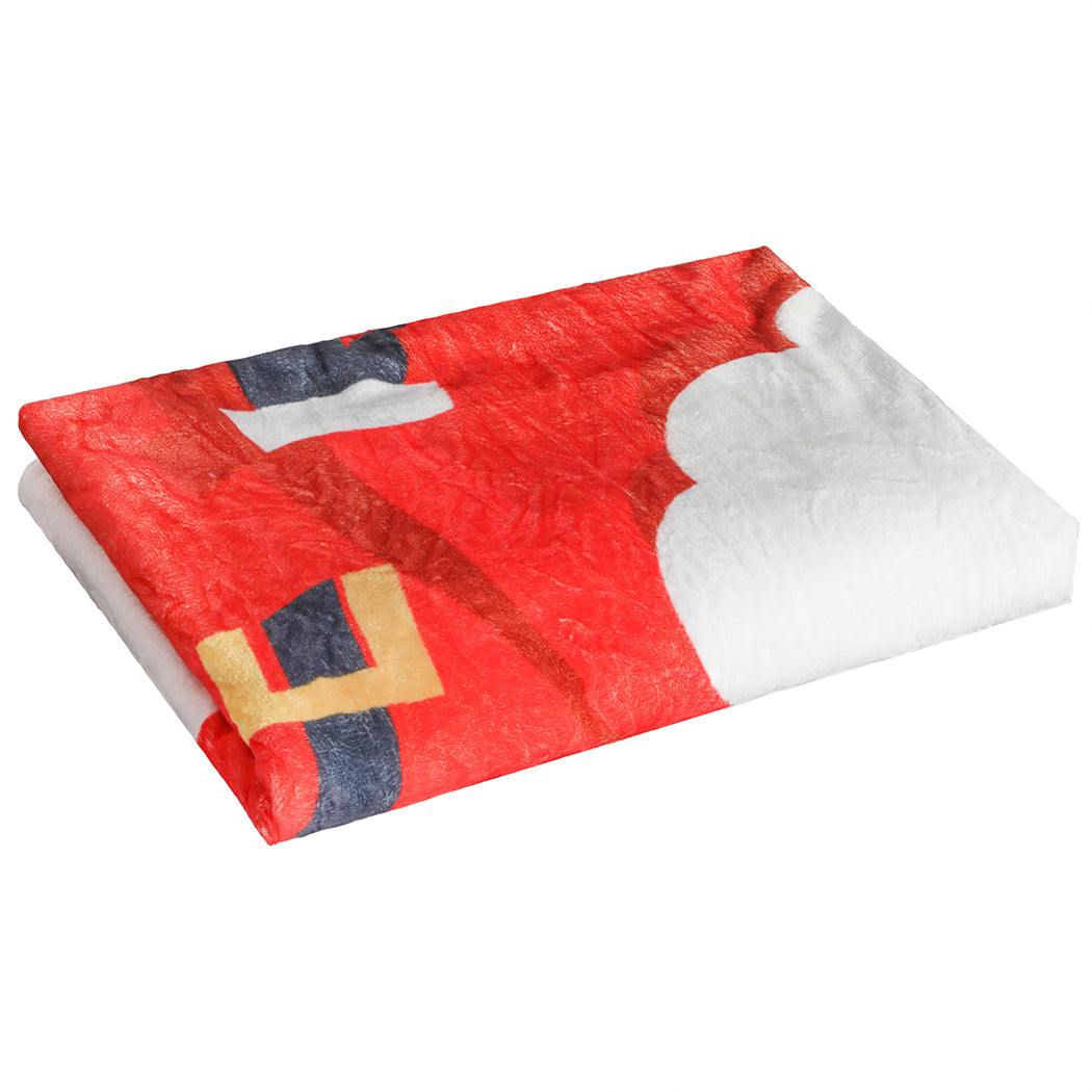 Santaco Throw Blanket Xmas Double Sided Red Queen-1831592982684504065