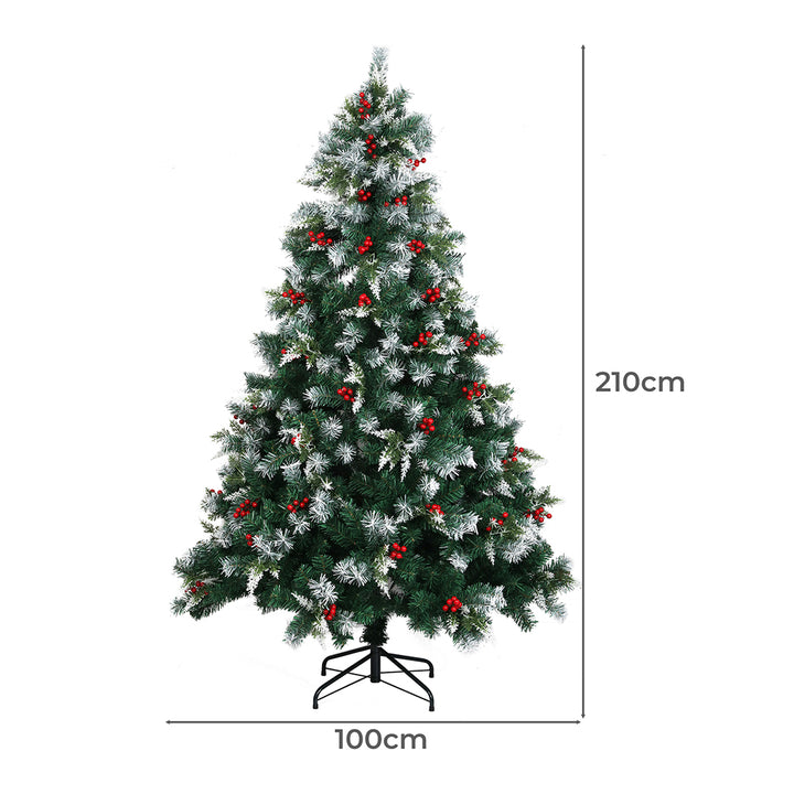 SANTACO Christmas Tree Snow Flocked 2.1M-1851051798824095746