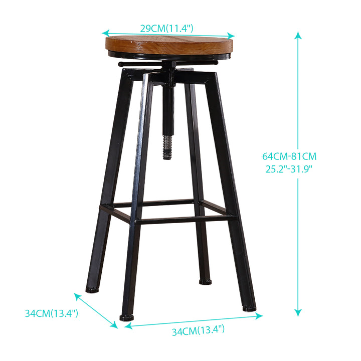 Levede 2x Bar Stools Industrial Kitchen-1831592592899444738